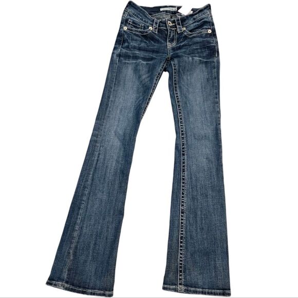 Stetson Womens 816 Classic Bootcut Blue Cotton Blend Jeans Sz 0 X Long - Picture 9 of 12